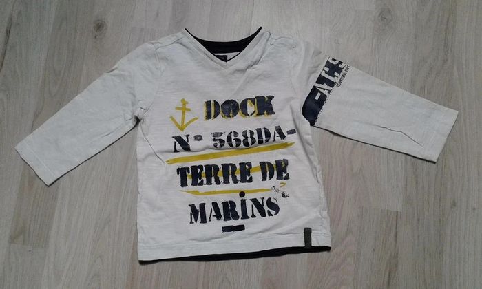 t shirt terre de marins 2 ans