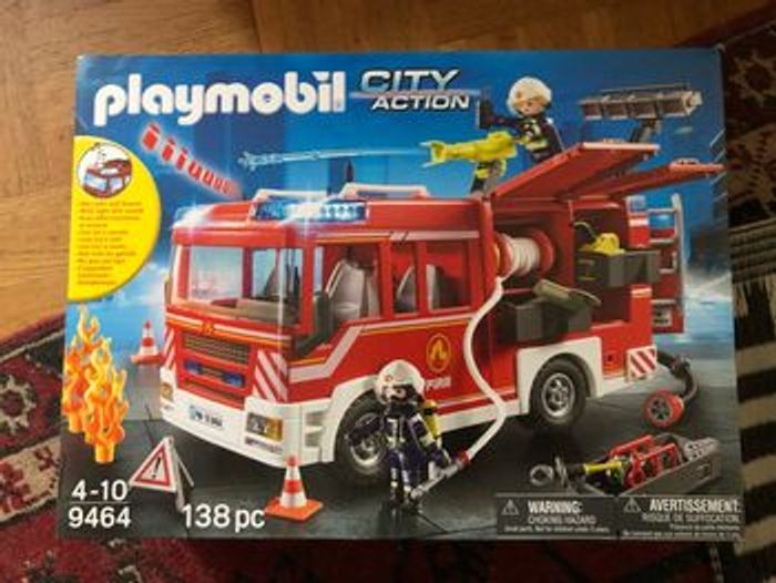 Neuf - PLAYMOBIL 9464 Fourgon d'intervention des pompiers