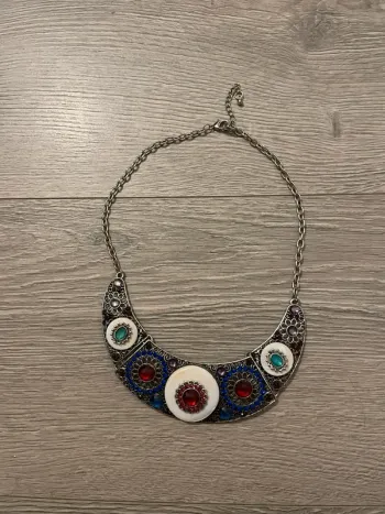collier plastron ethnique vintage