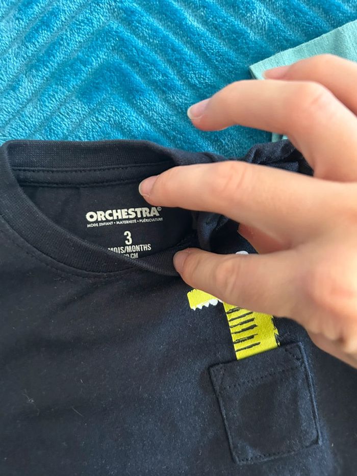 Lot 2 tee shirts 3 mois - photo numéro 2