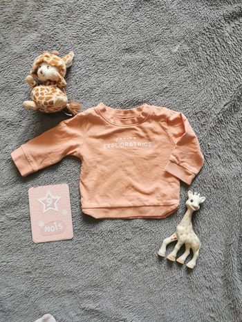 Sweat Corail Mots d'enfants 9 mois