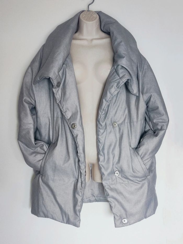 Manteau veste matelassé épais argenté col / Camaïeu - 38/M à 40/L oversize, 42/XL à 44/XXL - photo numéro 6