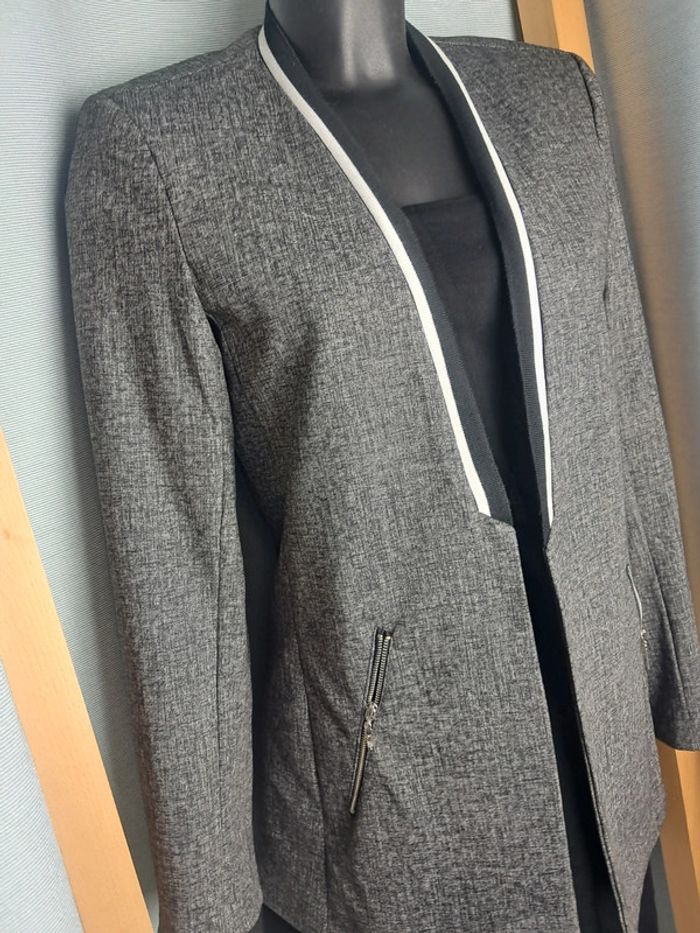 27 quai de seine veste blazer mi longue T 38 en tbe - photo numéro 3