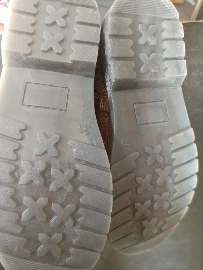 Bottines rose pailleté taille 33 - photo numéro 3