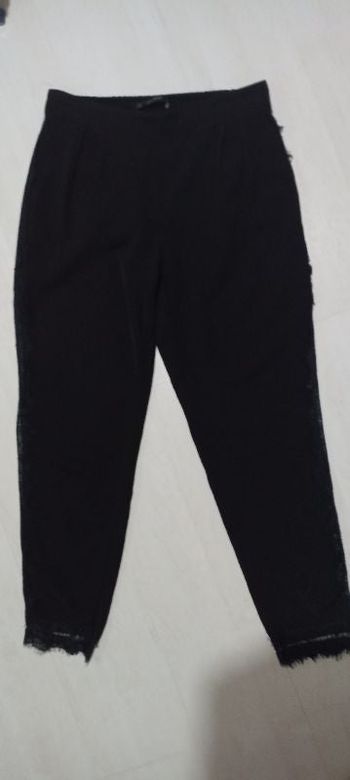 Pantalon femme dentelle noir