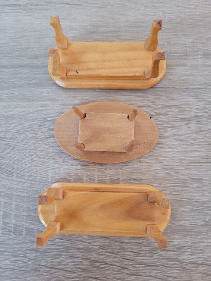 Lot de 3 tables en bois - photo numéro 3
