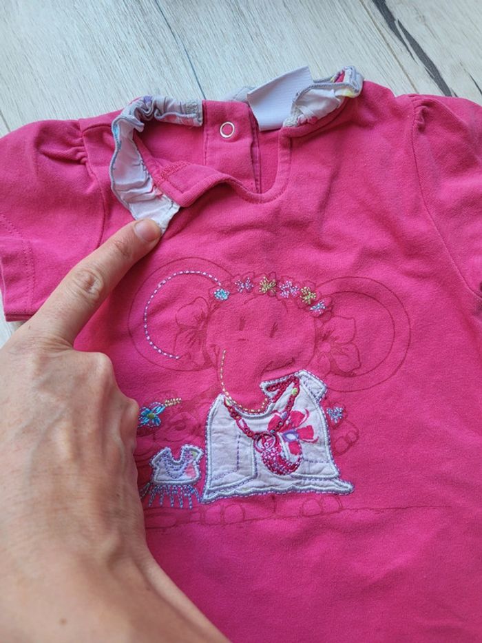 Combinaison fille noukies 3 mois rose fuschia - photo numéro 3