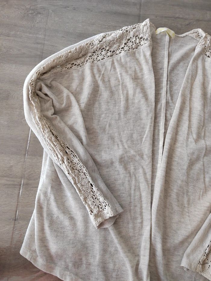 Gilet léger manches ajourées macramé cérémonie fille 16 ans - photo numéro 2