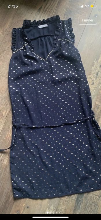 Robe légère marine et argent