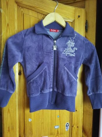 Ensemble sport fille en velours 6 ans TISSAIA