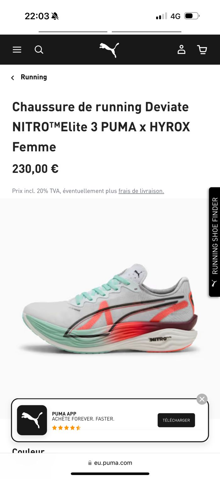 Chaussure de running Deviate NITROMElite 3 PUMA x HYROX - photo numéro 9