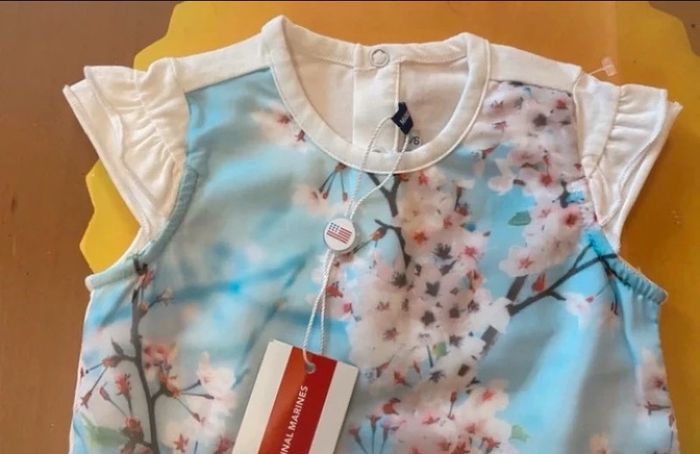 Robe original Marines 3 6 mois fleurs 🌺 de cerisier neuve - photo numéro 2
