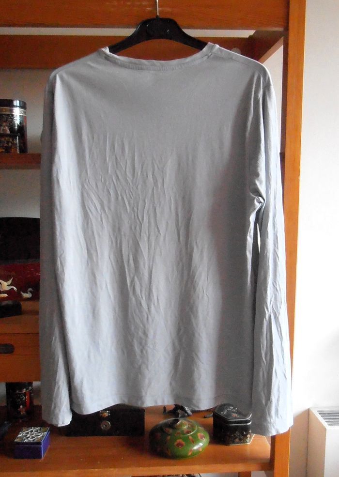 T-shirt homme, Derby, 100% coton, taille L, bleu clair - photo numéro 5