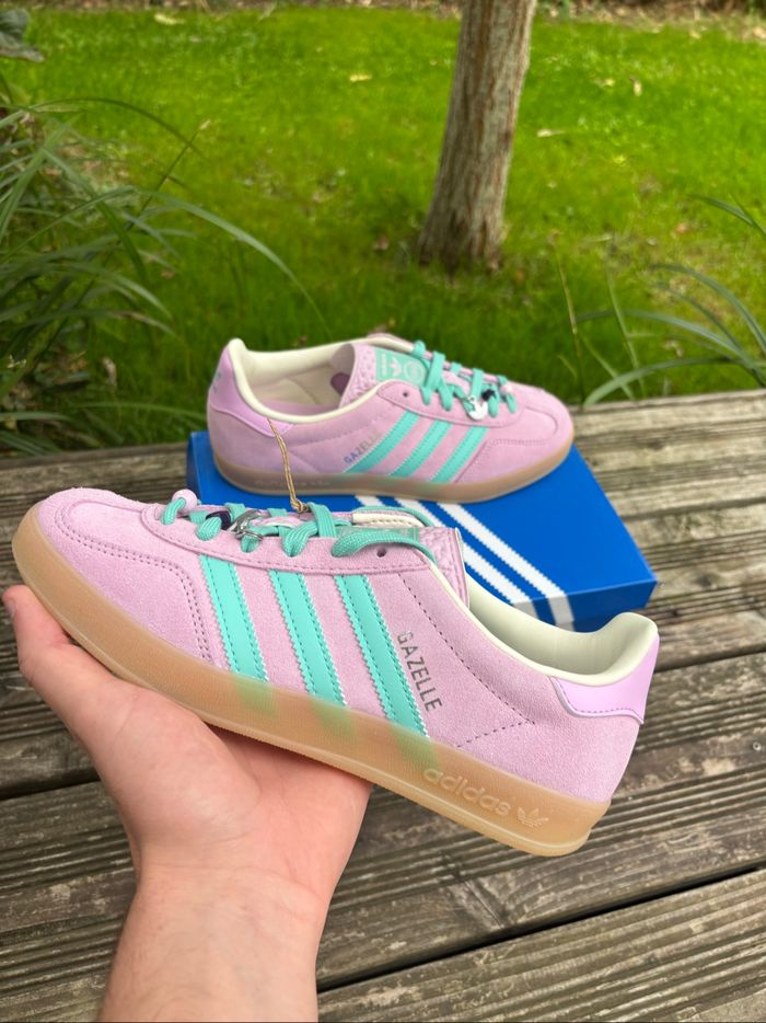 Adidas Gazelle lilas rose vert pastel - photo numéro 4