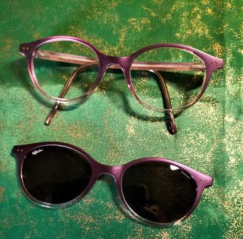 Montures de lunettes de vue+clips solaires