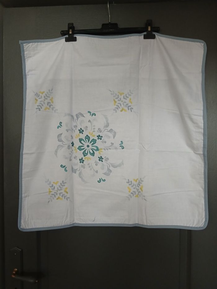 Lot de 2 taies d’oreiller blanc & bleu ciel - Damart - photo numéro 3