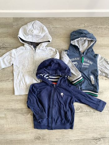 Lot de 3 sweat-shirt à capuche 2 ans