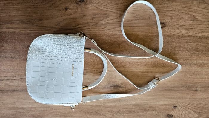 Petit sac à bandoulière croco blanc et doré, Naf Naf - photo numéro 2