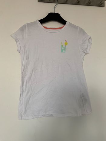 T-shirt blanc avec petit motif 150