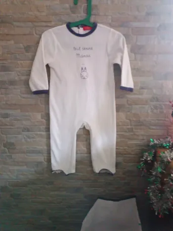 Pyjama velours S/pieds Tissaia 18M