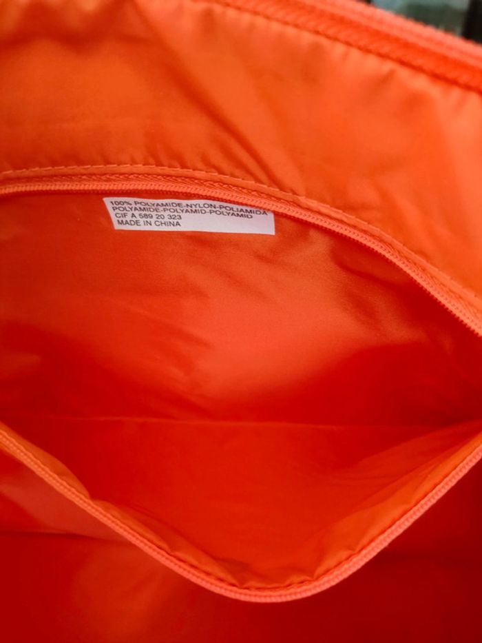 sac de voyage weekend orange soft grey nylon - photo numéro 12