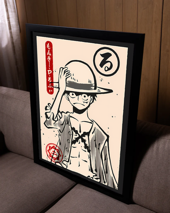 Poster One Piece - Luffy - Encre de Chine