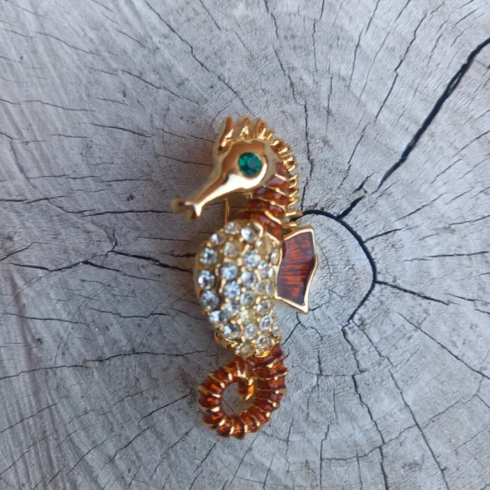 Broche vintage hypocampe - photo numéro 3