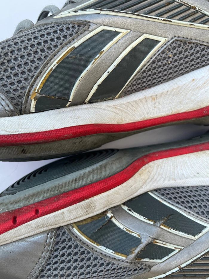 Chaussures de sport Reebok easy tone - gris argenté, rouge et blanc - photo numéro 17