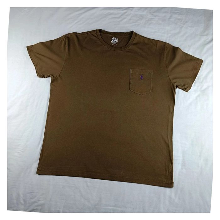 T-shirt Ralph Lauren vert kaki logo violet L - photo numéro 2