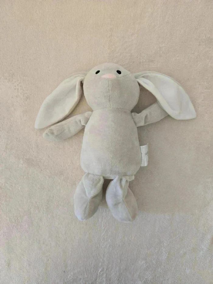 Peluche lapin carré blanc - photo numéro 2