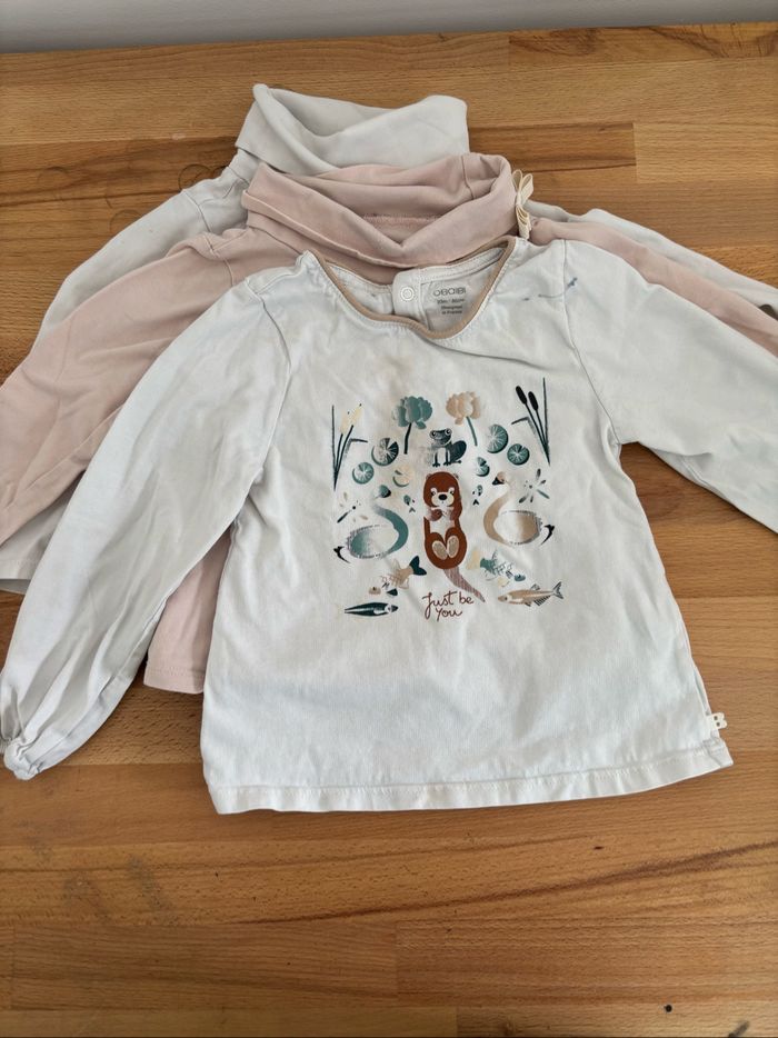 Lot 3 tshirts manches longues 2 ans