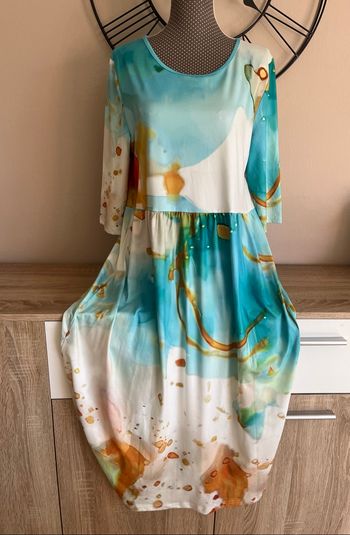 Robe fluide d'été imprimé taille L neuve