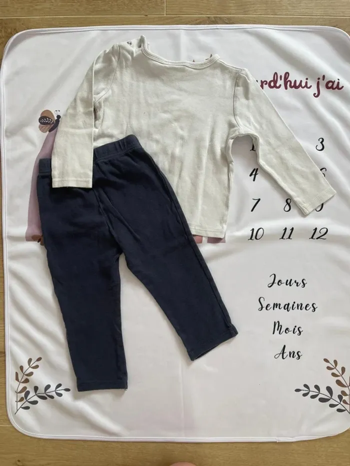 Pyjama bébé fille Disney Baby – Taille 24 mois – Motifs Minnie & Mickey - photo numéro 3