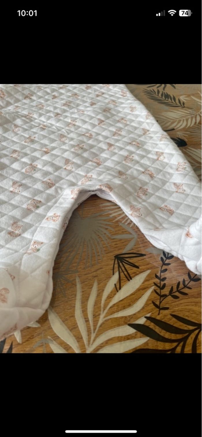 Ensemble 2 pièces pyjama d’hiver crème à motif ourson sergent major 3 mois - photo numéro 8