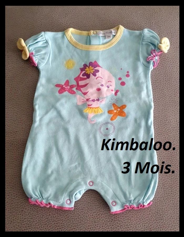 Ensemble bleu, rose Kimbaloo taille 3 mois
