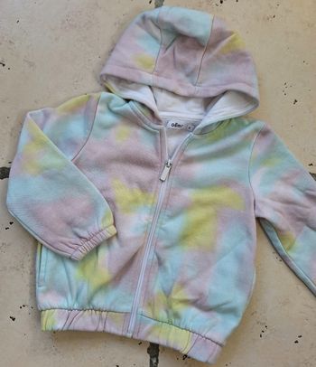 Gilet à capuche coloré Gémo fille - 4 ans