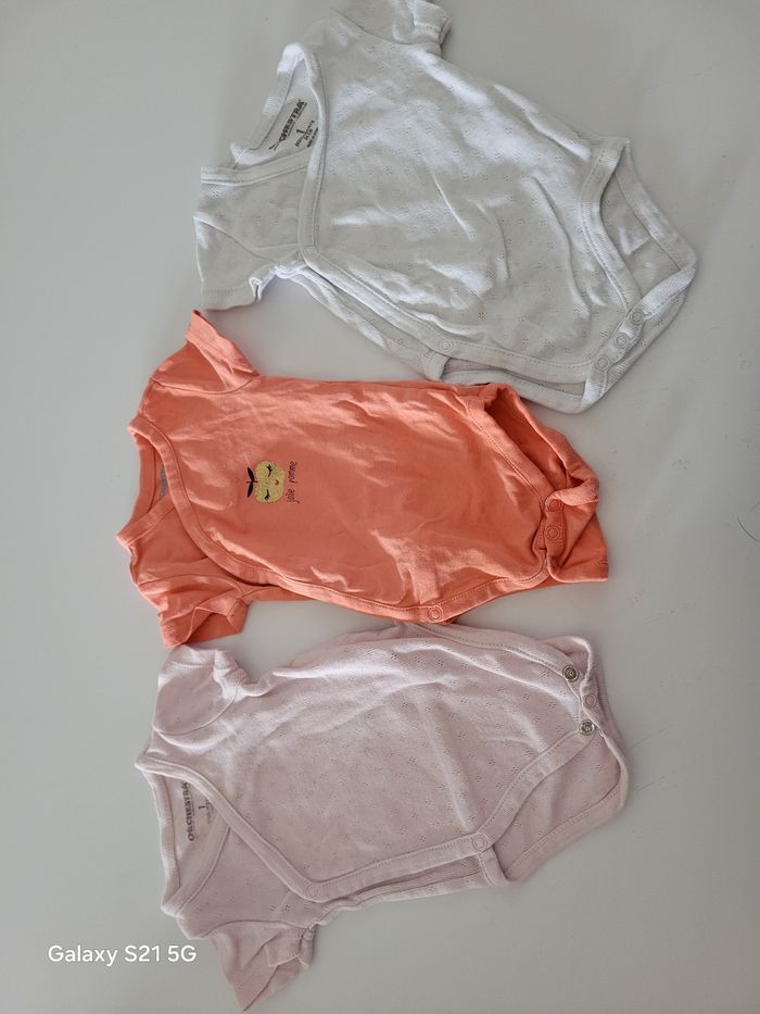 Lot de 5 bodies manches courtes Orchestra – Taille 1 mois