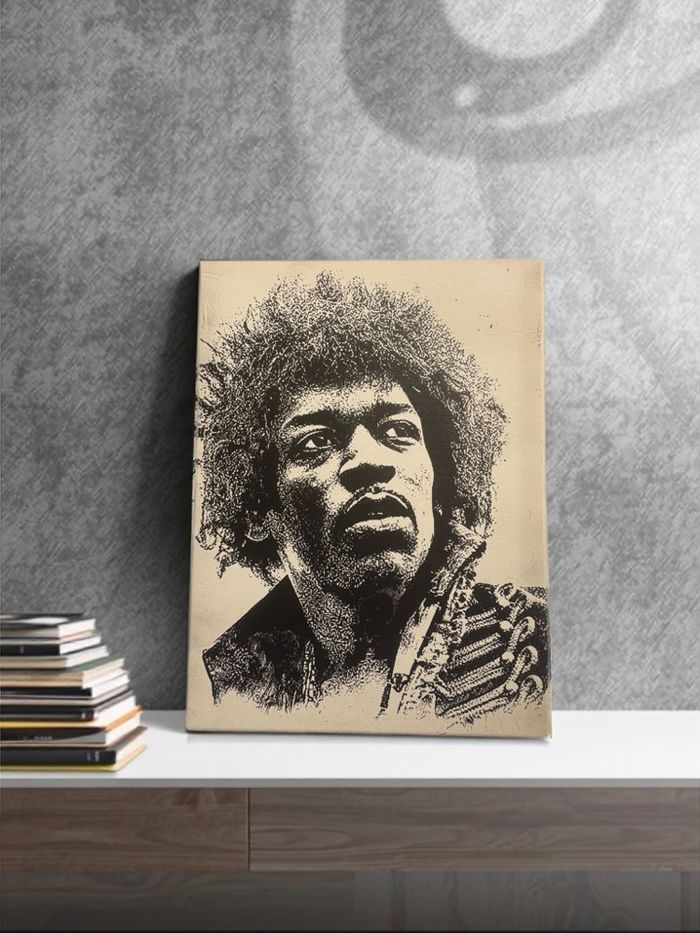 Tableau Jimi Hendrix en toile 30x40 cm - photo numéro 3