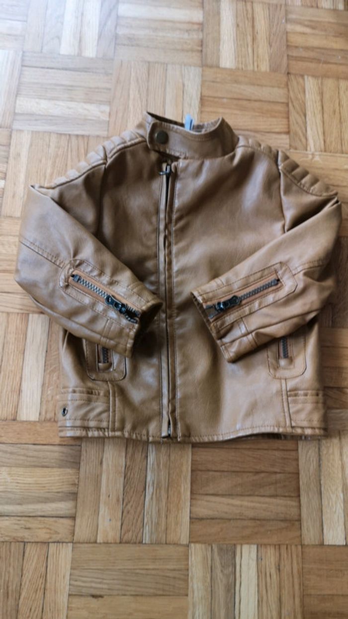 Veste camel style motard 2 ans