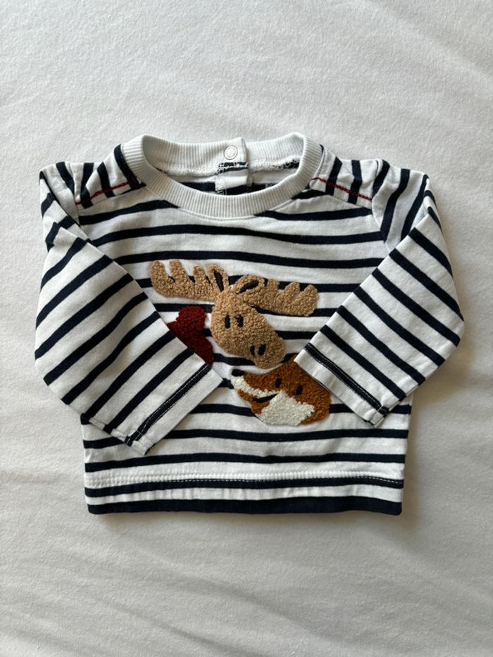 T shirt bébé garçon rayure 1 mois Kiabi - photo numéro 2