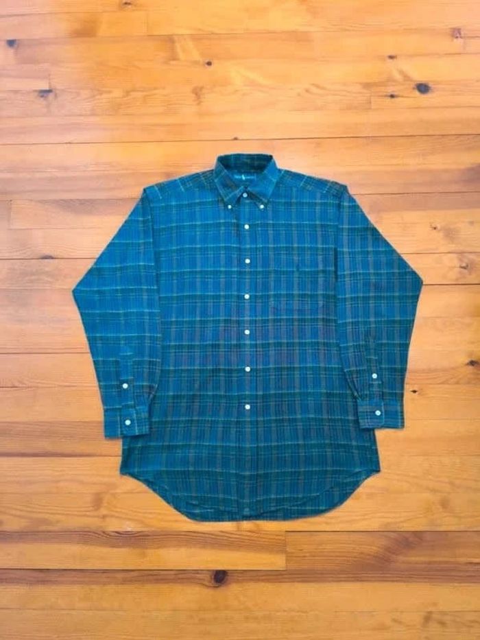 Chemise à carreaux - Ralph Lauren - Tilden - Logo brodé violet - Violet, vert - Taille S - photo numéro 3