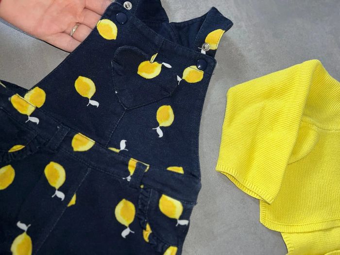 Salopette c&a 12 18 mois citron barboteuse short - photo numéro 4