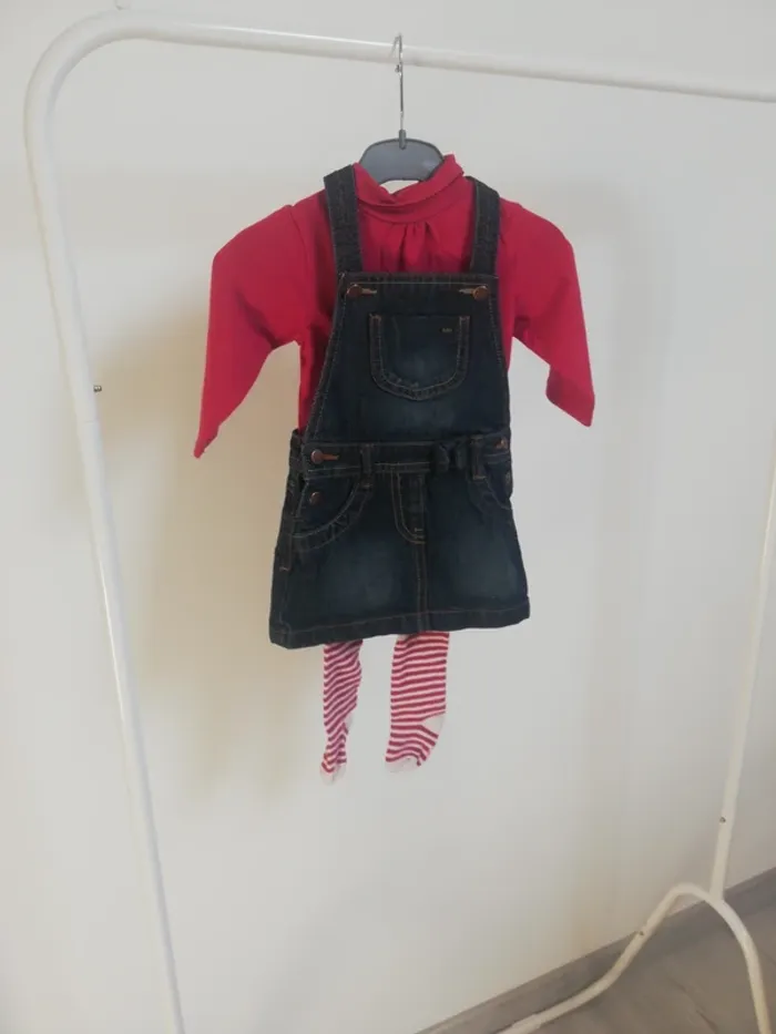 Ensemble robe t-shirt collant 6mois 63/69cm Kiabi