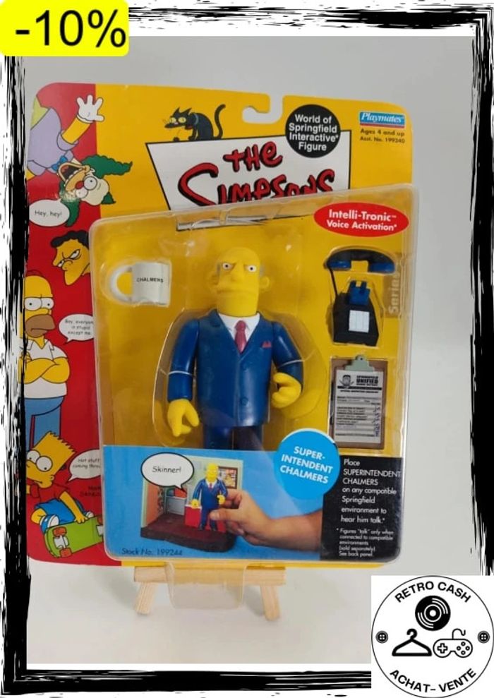 Figurine articulée Playmates Toys The Simpsons Super-Intendant Chalmers Series moc 2002 - photo numéro 2