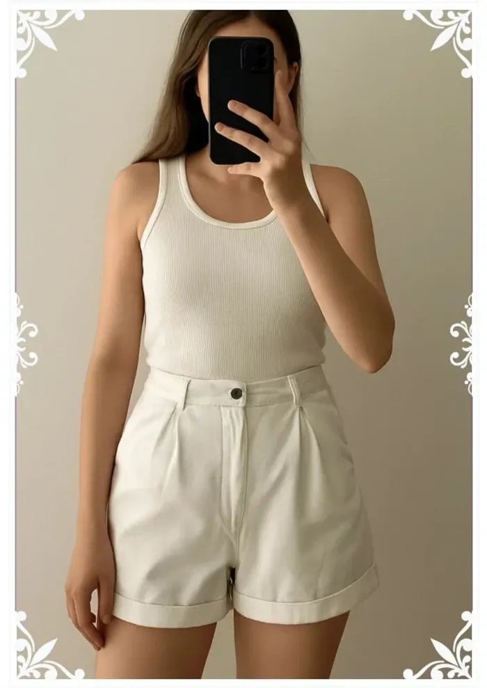 Short kiabi taille 44 crème