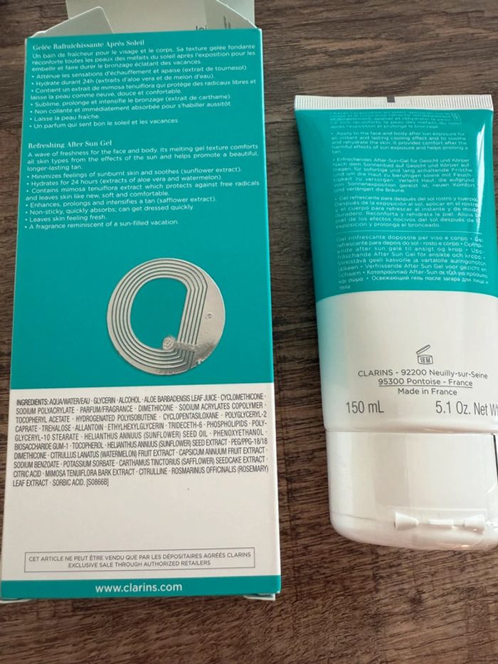 Clarins gelée rafraîchissante après soleil - photo numéro 2