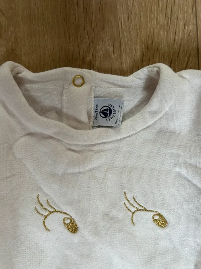 Robe Petit Bateau en molleton pailletée - photo numéro 2