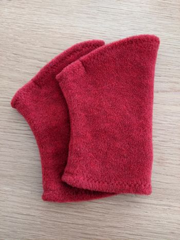 Mitaines en polaire rouge