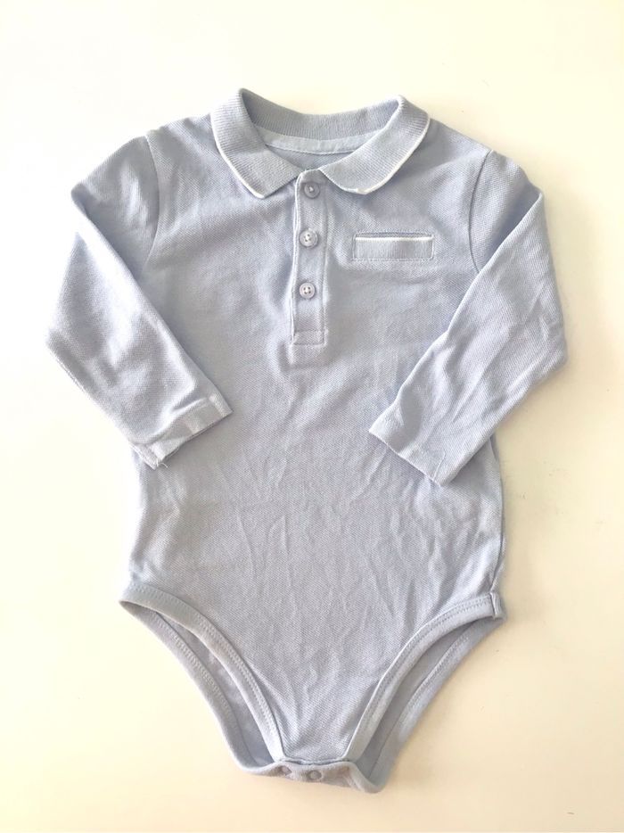 Body polo manches longues 12 mois