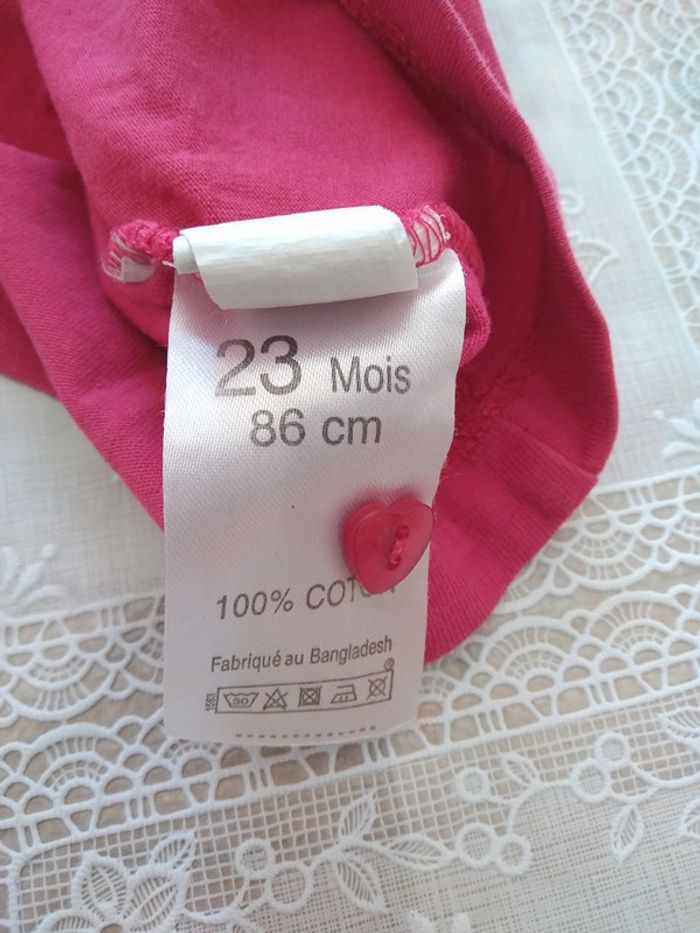 Tee-shirt rose framboise 23 mois - photo numéro 6